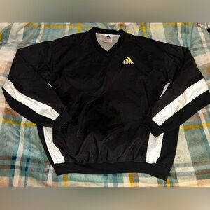 Vintage Adidas V-Neck Windbreaker Pullover XL